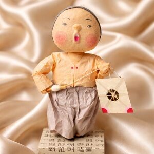 Vintage Papier Mache Folk Art Doll